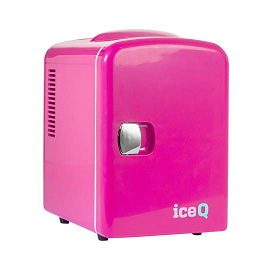 iceQ 4 Litre Small Mini Fridge Cooler - Pink