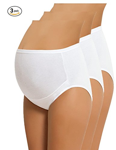 NBB Women's Adjustable Maternity Panties High Cut Cotton Over Bump Underwear Brief