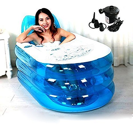 Opar New Foldable Durable Adult SPA Inflatable Bath Tub with Electric Air Pump