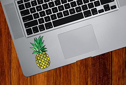 Pineapple Stained Glass Style - Trackpad | Laptop | Gaming Console - Vinyl Decal Sticker © 2015 Yadda-Yadda Design Co. (1.5"w x 2.75"h) (Small, Yellow-Green)