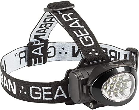 Urban Gear LED Headlamp Flashlight Super Bright Head Lamp for Running, Camping, Hiking, Climbing, Fishing, Hunting, Jogging, 10 Lumen Headlight for Adults & Kids