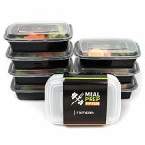 Meal Prep Haven Food Containers with Lids for Portion Control - Stackable Leak Proof Microwave Dishwasher Safe Reusable 7 Pack