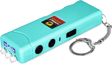 Guard Dog Hornet Micro Stun Gun Keychain - with LED Flashlight, Safety Switch, and Powerful Shock, Heavy Duty Keychain Stun Gun with Bright Flashlight, Built-in Charger, Women Self Defense