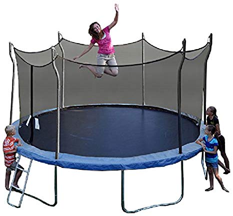 Propel Trampolines P14D-BE Trampoline with Enclosure, 14' Round, Blue