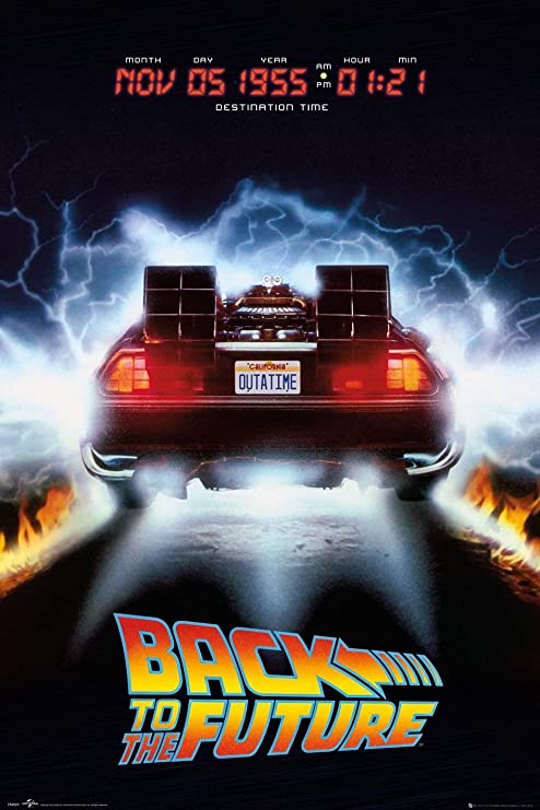 Back To The Future - Movie Poster (DeLorean - Destination: Nov 05 1955) (Size: 24 x 36 Inches)
