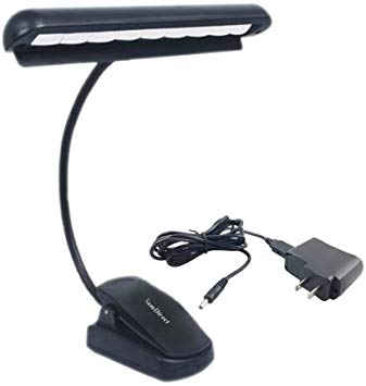 SumDirect Clip-on Installable Batteries LED Music Stand Light with Adapter