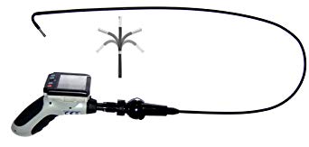 Vividia VA-350 High Performance Video Borescope System with Articulating 5.5mm Diameter Probe and Wireless 3.5" LCD Monitor
