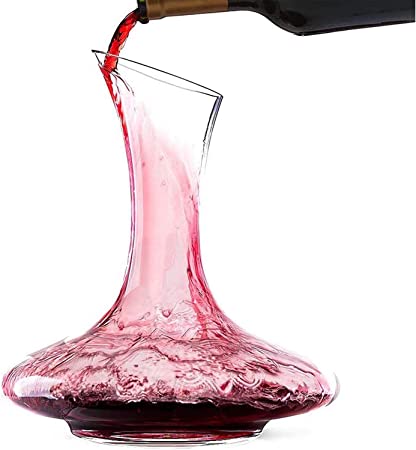 Bella Vino Wine Decanter and Aerator with a Wide Base for Vivid Aerating, Elegant Crystal Carafe, Wine Accessories, Wine Gifts by Bella Vino
