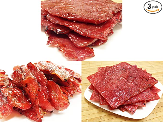 Variety Pack #10 Beef Jerky (12 Ounce weight) - Original Flavor beef (4 oz), Original Pork (4 oz), Origina Bacon (4 oz)