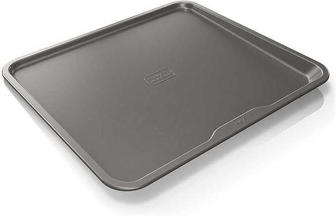 Ninja B30116 Foodi NeverStick Premium 14 inch x 16 inch Cookie Sheet, Nonstick, Oven Safe up to 500⁰F, Dishwasher Safe, Grey