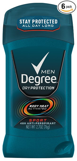Degree Men Antiperspirant and Deodorant, Sport 2.7 oz, Pack of 6