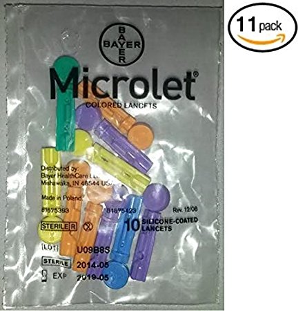 Bayer Microlet Colored Lancets - 110 ct.