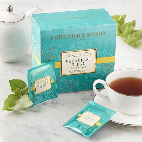 Fortnum and Mason British Tea, Breakfast Blend 50 Count Tea Bags (1 Pack)