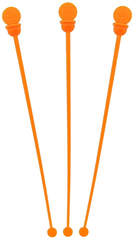 StixToGo Orange Stir N Plug Stix for Disposable Lids, Package of 200