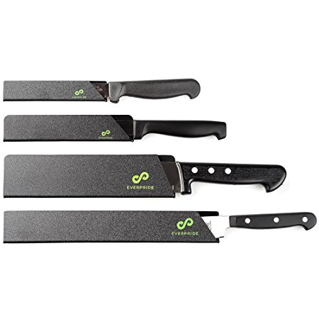 EVERPRIDE Chef Knife Guard Set (4-Piece Set) Universal Blade Edge Protectors for Chef, Serrated, Japanese, Paring Knives | Heavy-Duty Safety and Protection | Slip-On