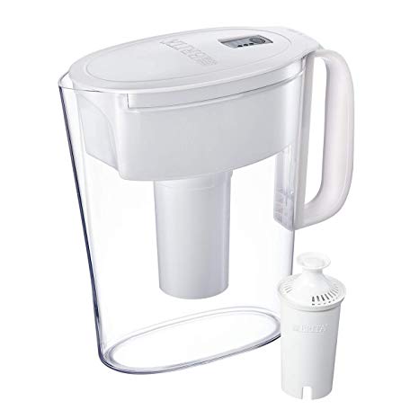 Brita Small 5 Cup Water Filter Pitcher with 1 Standard Filter, BPA Free - Metro, White