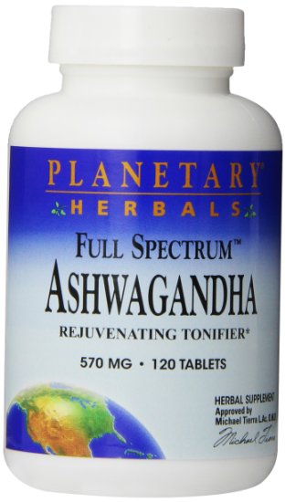 Planetary Herbals Full Spectrum Ashwagandha 570 mg  Tablets 120 tablets