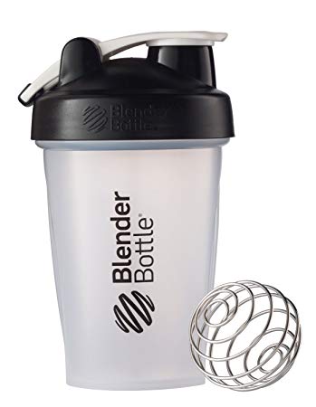 BlenderBottle Classic Loop Top Shaker Bottle, Clear/Black, 20-Ounce