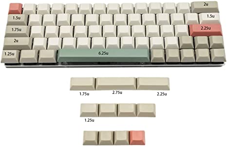 YMDK DSA Profile 9009 Blank 61 64 68 ANSI Keycap Thick PBT Keycap Set for MX Mechanical Keyboard GH60 XD64 GK64 Tada68 (61 64 68 Blank No Legend)(Only Keycap)