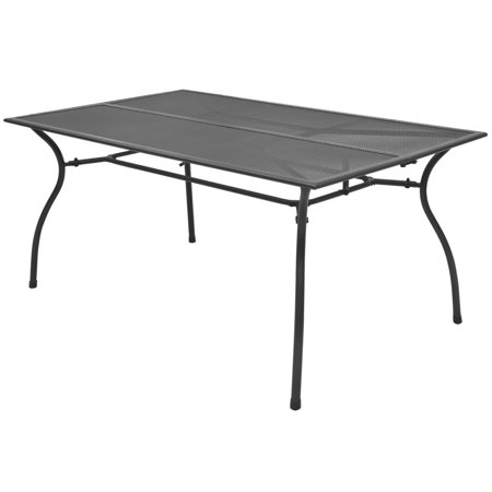 Yosoo Outdoor Dining Table Steel Mesh 59"x35.4"x28.3"