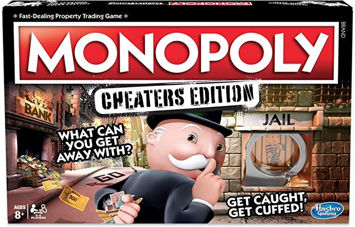 Hasbro Gaming Monopoly Game: Cheaters Edition Board Game Ages 8 and Up