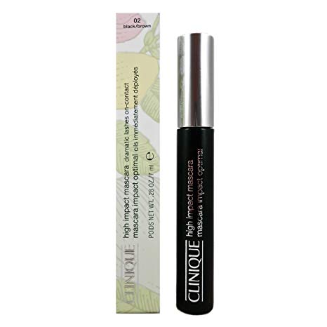 Clinique High Impact Mascara Dramatic Lashes On-Contact for Women, Black/Brown, 0.28 Ounce