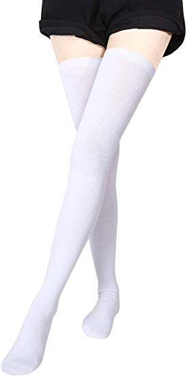 Extra Long Socks Thigh High Cotton Socks Extra Long Boot Stockings for Women