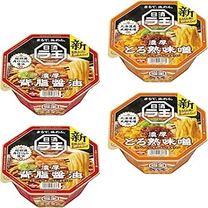 日清ラ王 ラ王 カップ麺 2種類 詰め合わせ 4個セット 濃厚背脂醤油×2個 濃厚とろ熟味噌×2個 | おいしくリニューアル 濃厚うまい一杯が ここに誕生