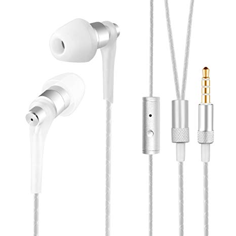 in Ear Headphones, Bass Dynamic Driver Earphones & Noise Cancelling WEILIGU Wired Earbuds with Mic and Remote