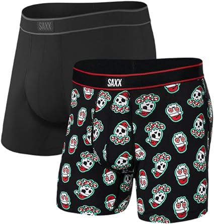 SAXX Men's Underwear Boxer Briefs - Daytripper Boxer Briefs with Built-in Pouch Support – Pack of 2, Underwear for Men