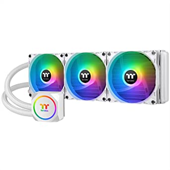 Thermaltake TH360 ARGB Snow Edition AMD/Intel LGA1200 Ready All-in-One Liquid Cooling System 360mm High Efficiency Radiator CPU Cooler CL-W302-PL12SW-A