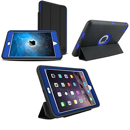5-Piece Ultimate Protection iPad Pro (2015) 12.9 Case With Built-In Screen Protector | Drop Protection | Water, Dust, & Scratch Resistant (Blue)