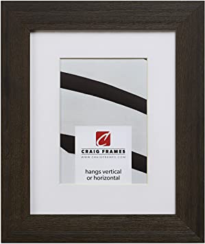 Craig Frames 15DRIFTWOODBK 16 x 20 Inch Black Picture Frame Matted to Display a 11 x 14 Inch Photo