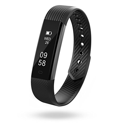 Fitness Tracker Watch, Semaco Activity Tracker Smart Band Fitness Health Smartwatch Wristband Bluetooth Pedometer with Sleep Monitor Step Tracker Calories Counter for iPhone Android Smart Phone