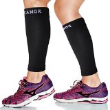 Kamor 2 Calf Compression Sleeve  Compression Leg Sleeve  Leg Compression Socks  Calf Guard Shin Splints Sleeves for Men Women Athelete - for Training Running Basketball - 1 Pair Length 98
