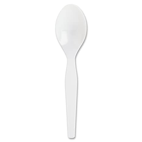 Genuine Joe Heavy/Medium Weight Spoon -100/Box -Polystyrene -White