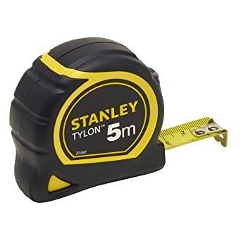 Stanley 1-30-697"Tylon" Tape Measure with Anchor, Black/Yellow, 5 m/19 mm