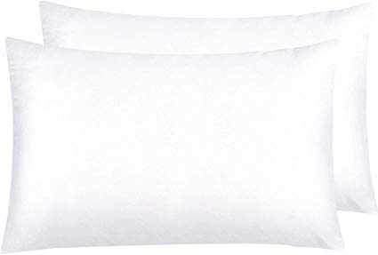 NTBAY Zippered Satin Pillowcases, Super Soft and Luxury Queen Pillow Cases Set of 2, Pure White