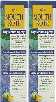 Mouth Kote Dry Mouth Spray, Oral Moisturizer with Yerba Santa, 8 Fluid Ounce (PACK OF 2)