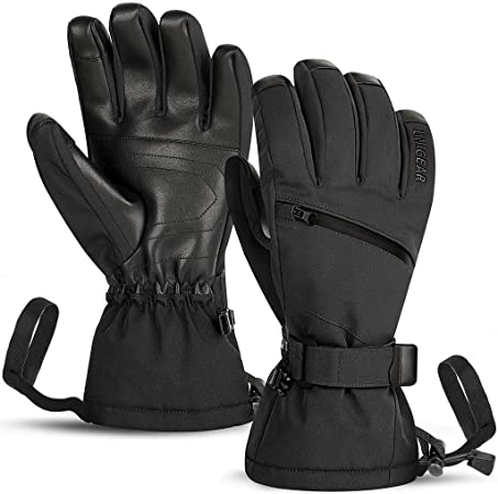 Unigear Ski Gloves Waterproof Touchscreen Snowboard Gloves, Warm Winter Snow Gloves for Cold Weather, Fits Both Men & Women