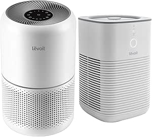 LEVOIT Air Purifier for Home Allergies Pets Hair 1095 ft2 Core300-P and Desktop HEPA Air Purifier for Bedroom 161 ft2 1 Pack