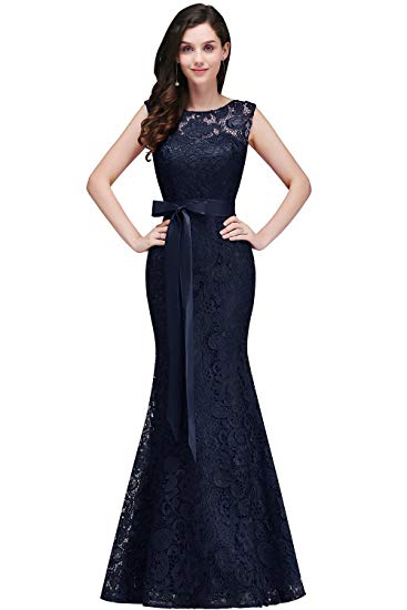 Babyonlinedress Lace Mermaid Evening Dress For Women Formal Long Prom Dress