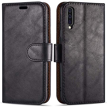 Case Collection Premium Leather Folio Cover for Samsung Galaxy A70 Case (6.7") Magnetic Closure Full Protection Book Design Wallet Flip with [Card Slots] and [Kickstand] for Samsung A70 Phone Case