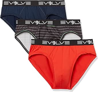 Evolve Men's Micro Sport 3 Pack No Show Brief