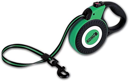 KONG Reflect Retractable Dog Leash, Large, Green, 5m Tape