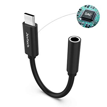 Jevtech Google Pixel 2 Headphone Adapter USB C to 3.5mm Adapter with Chip/DAC Chipset for Pixel 2/2XL, Pixel 3/ 3XL, IPad Pro 2018 Essential PH-1 and Others USB C Devices