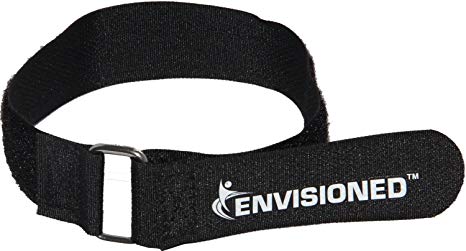 Premium Cinch Straps with Stainless Steel Metal Ring (Buckle), Reusable Durable Hook and Loop, Multipurpose Securing Straps 6 Pack - 1.5" x 30"