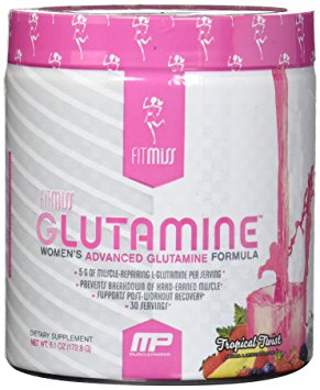 Fitmiss Glutamine Powder, Tropical Twist, 6.1 Ounce