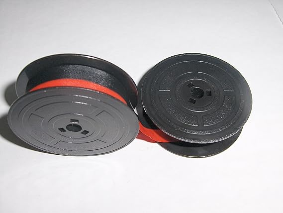 Underwood 21 Typewriter Ribbon, Black and Red, Compatible, Twin Spool