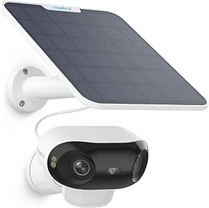 Reolink Argus 4 Pro, 4K Solar Überwachungskamera Aussen Akku, ColorX-Nachtsicht, 180°-Weitwinkel, 8MP Kabellose WLAN IP kamera, Dual-band Wi-Fi 6, PIR- & KI-Erkennung, IP66-Wasserdicht, mit Solarpanel